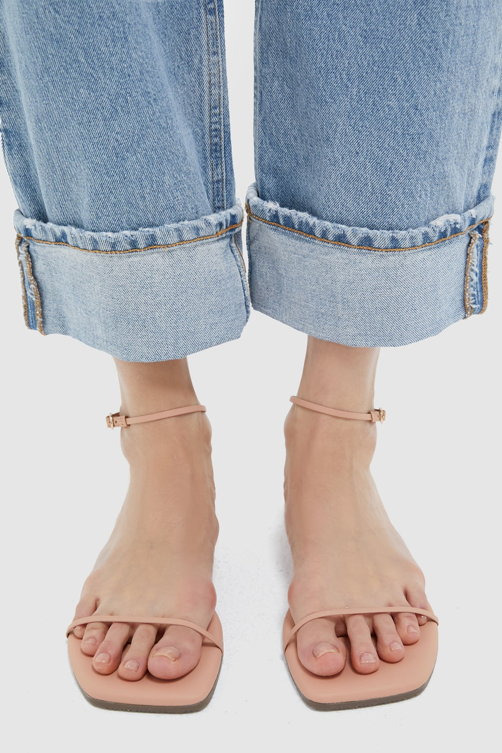  Nude Beach Square Toe Twiggy Sandals