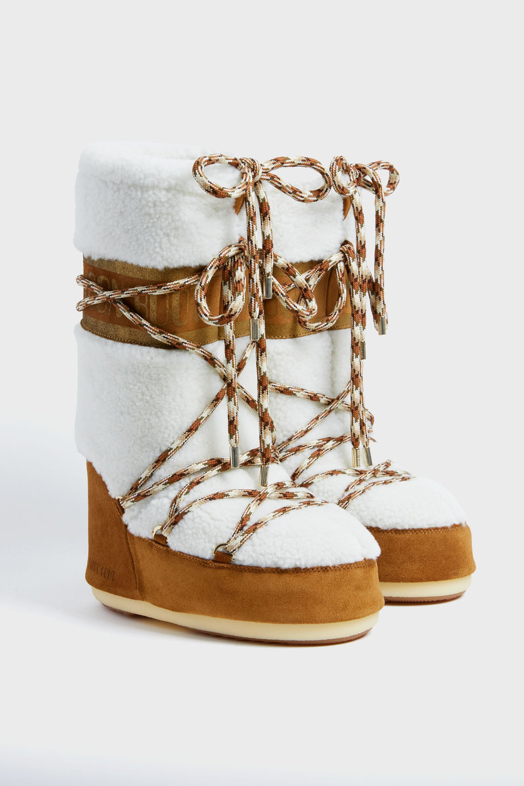 Moon Boot Whisky Off White Icon Shearling Boots