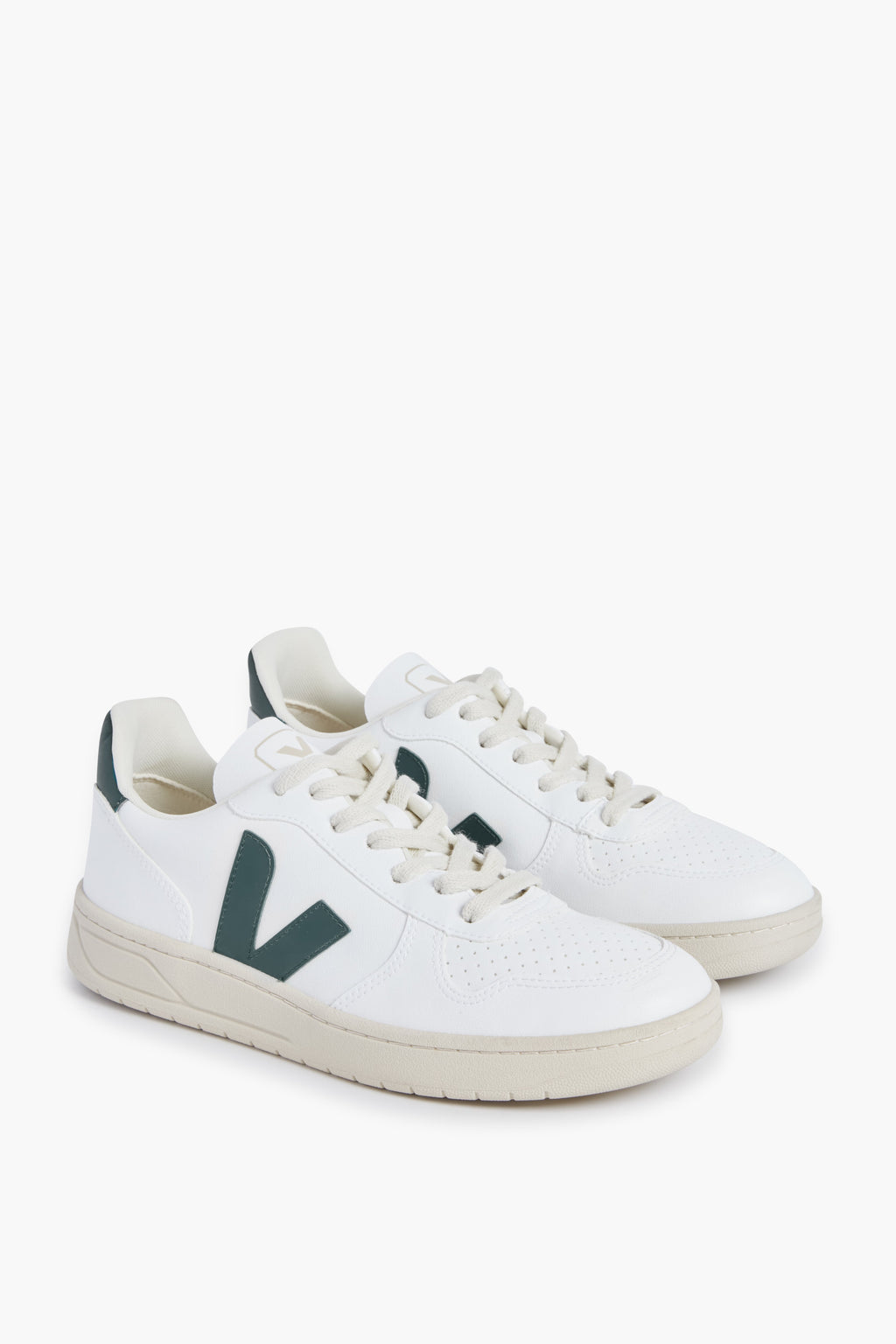 Veja White Brittany V-10 Sneakers