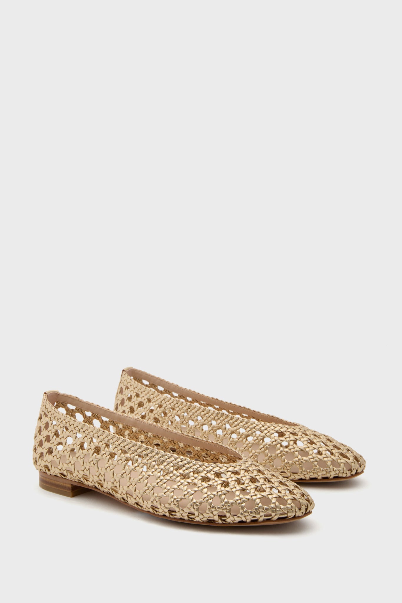  Champagne Woven Nina Flats