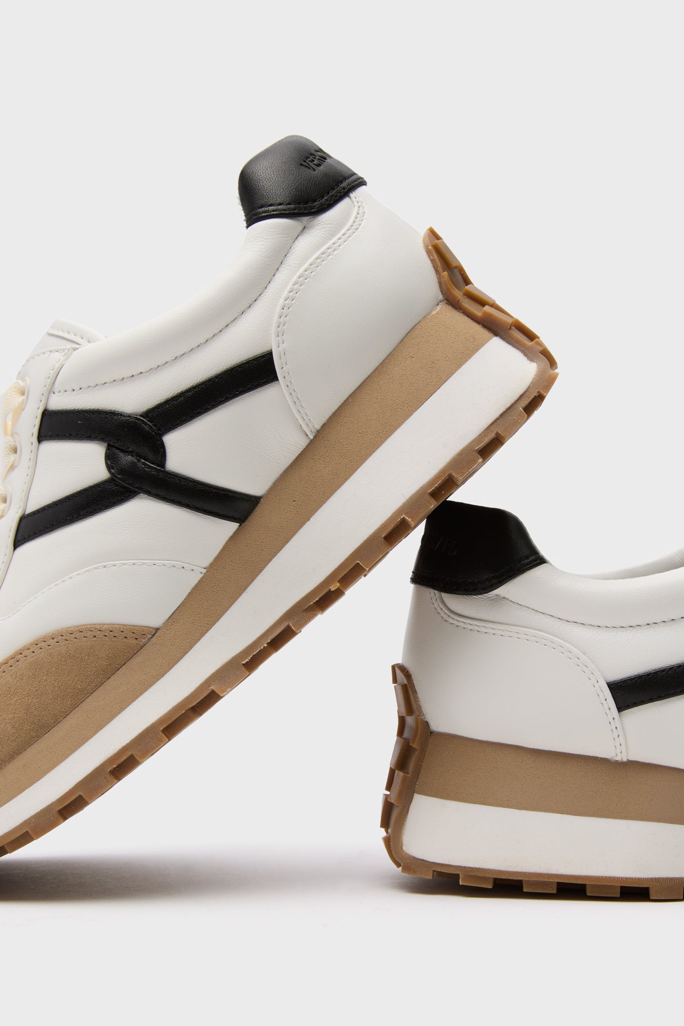 Veronica Beard Coconut And Black Valentina Sneakers