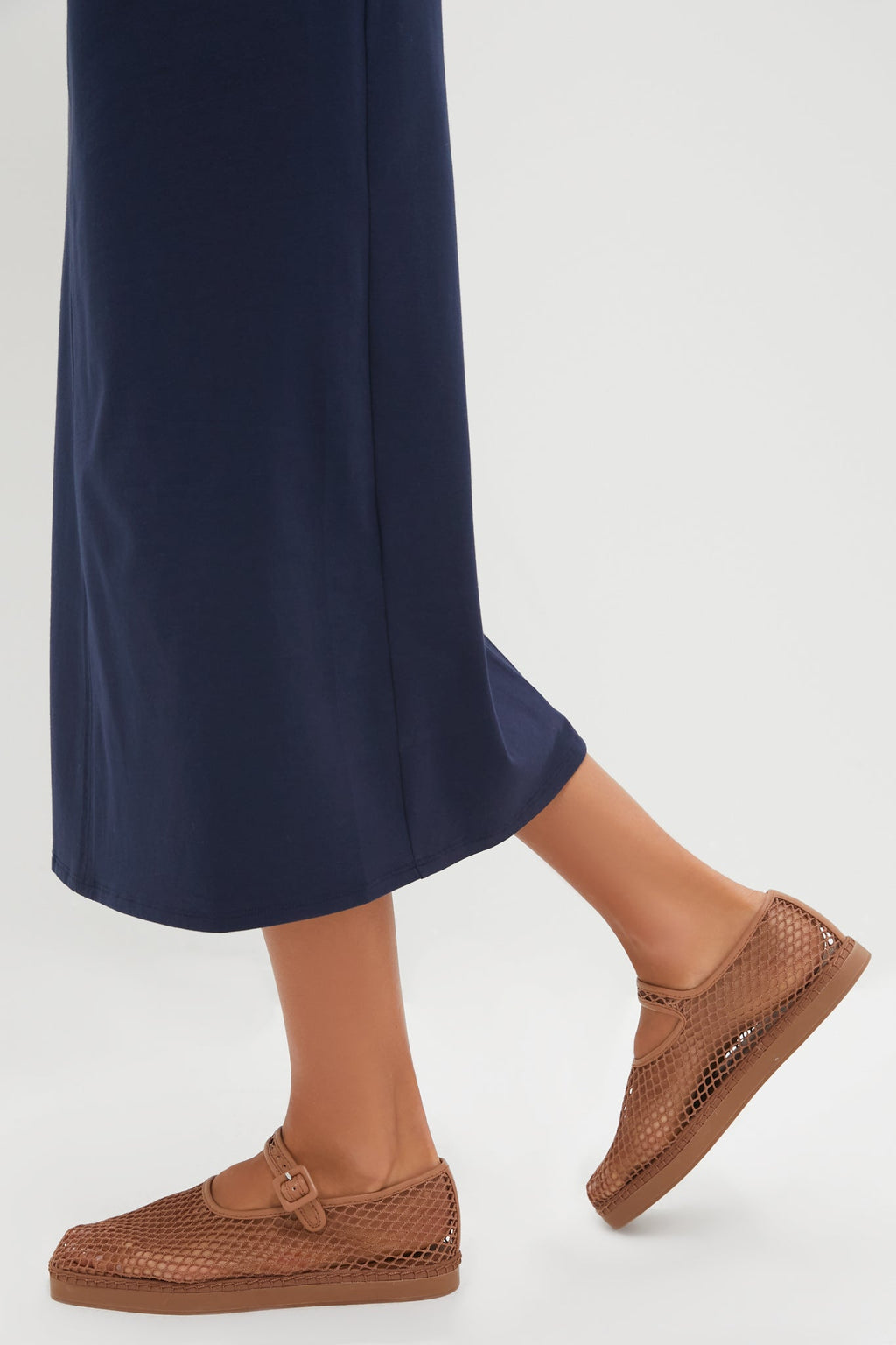 Loeffler Randall Brown Netted Mesh Rita Mary Janes