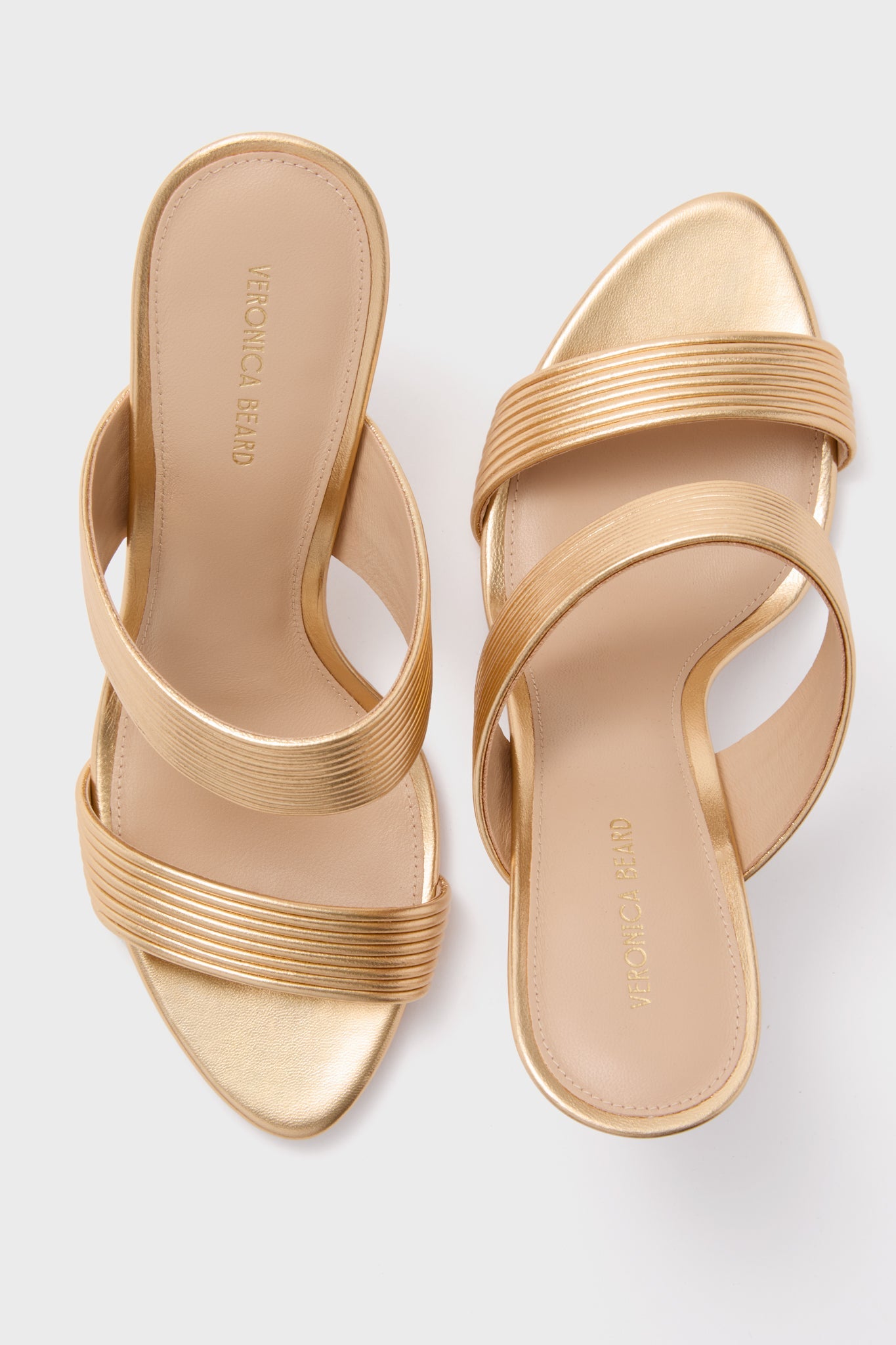 Veronica Beard Pale Gold Asha Mignon Heels