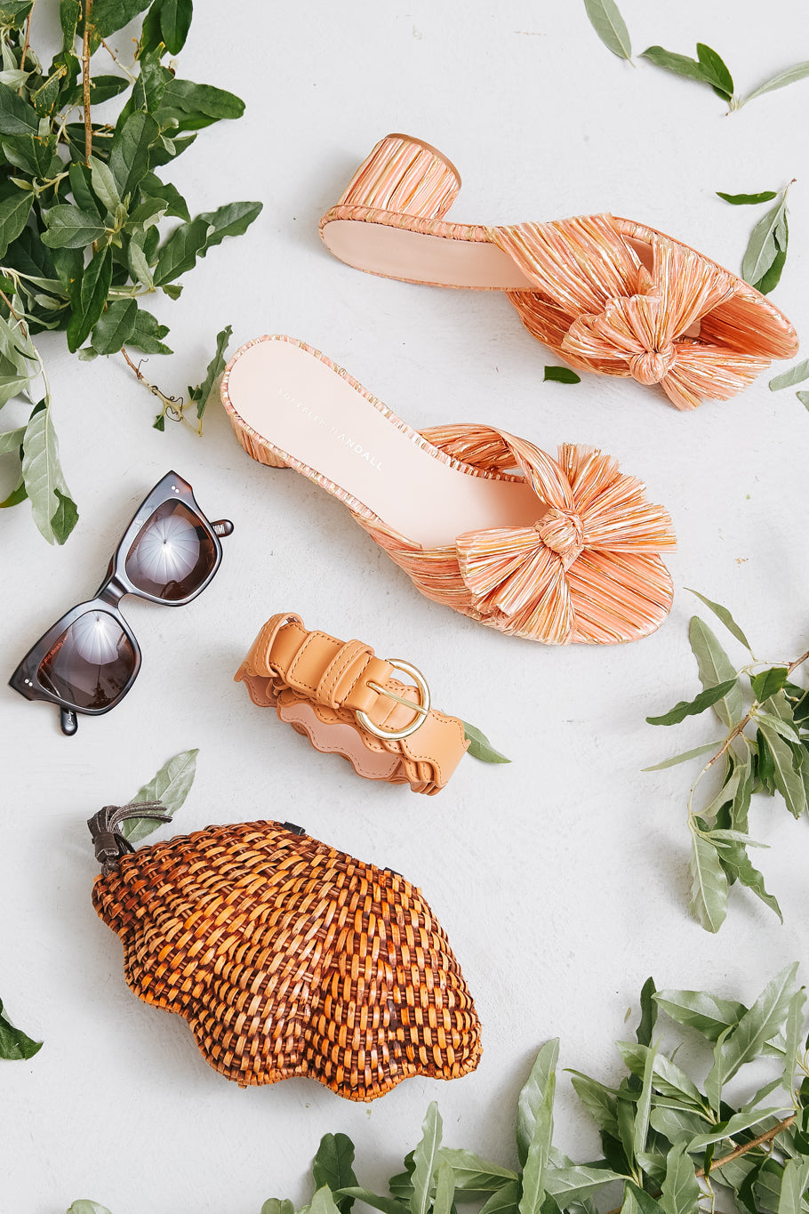 Loeffler Randall Bermuda Emilia Pleated Knot Mules