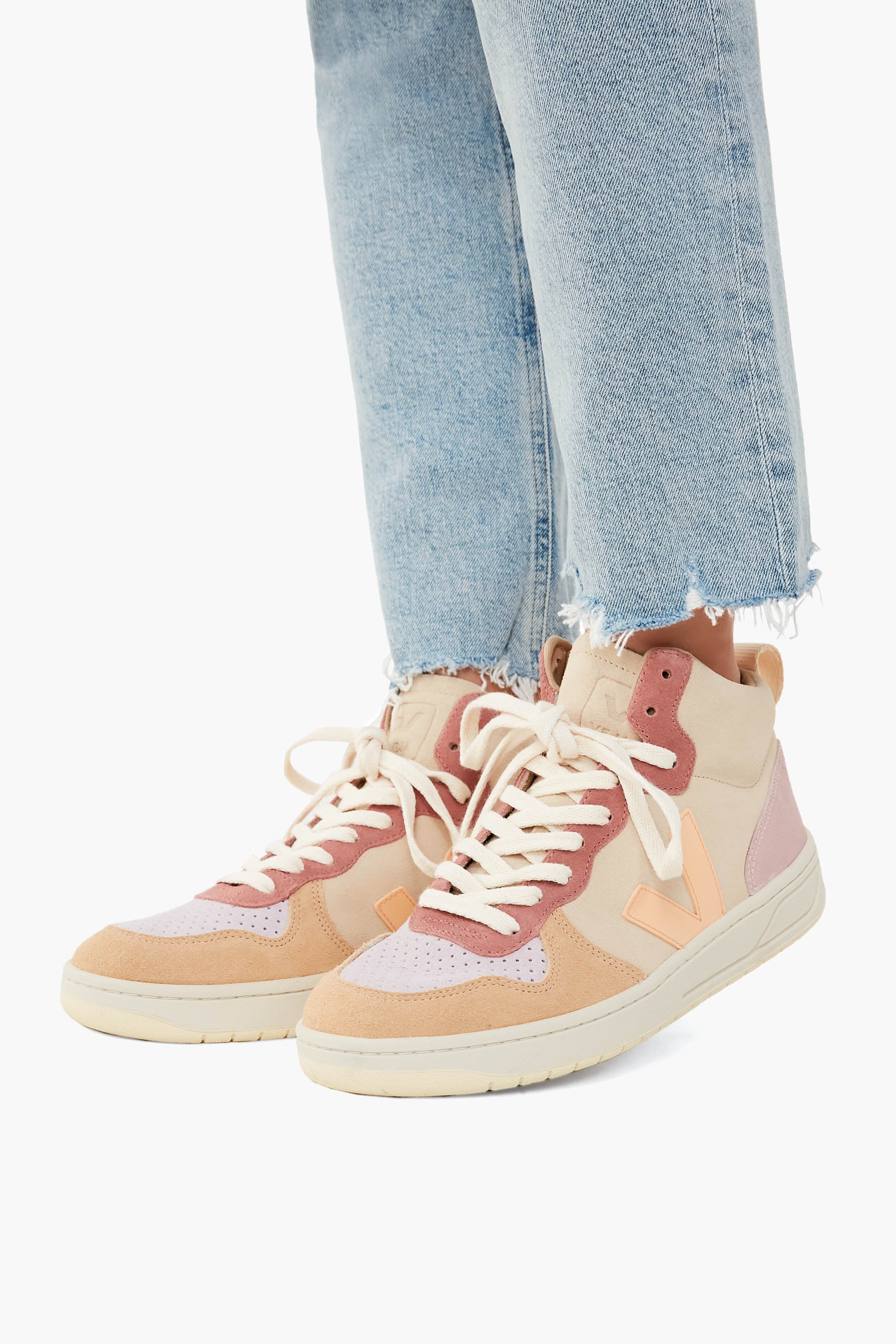 Veja Multicolor Peach V-15 High Top Sneakers