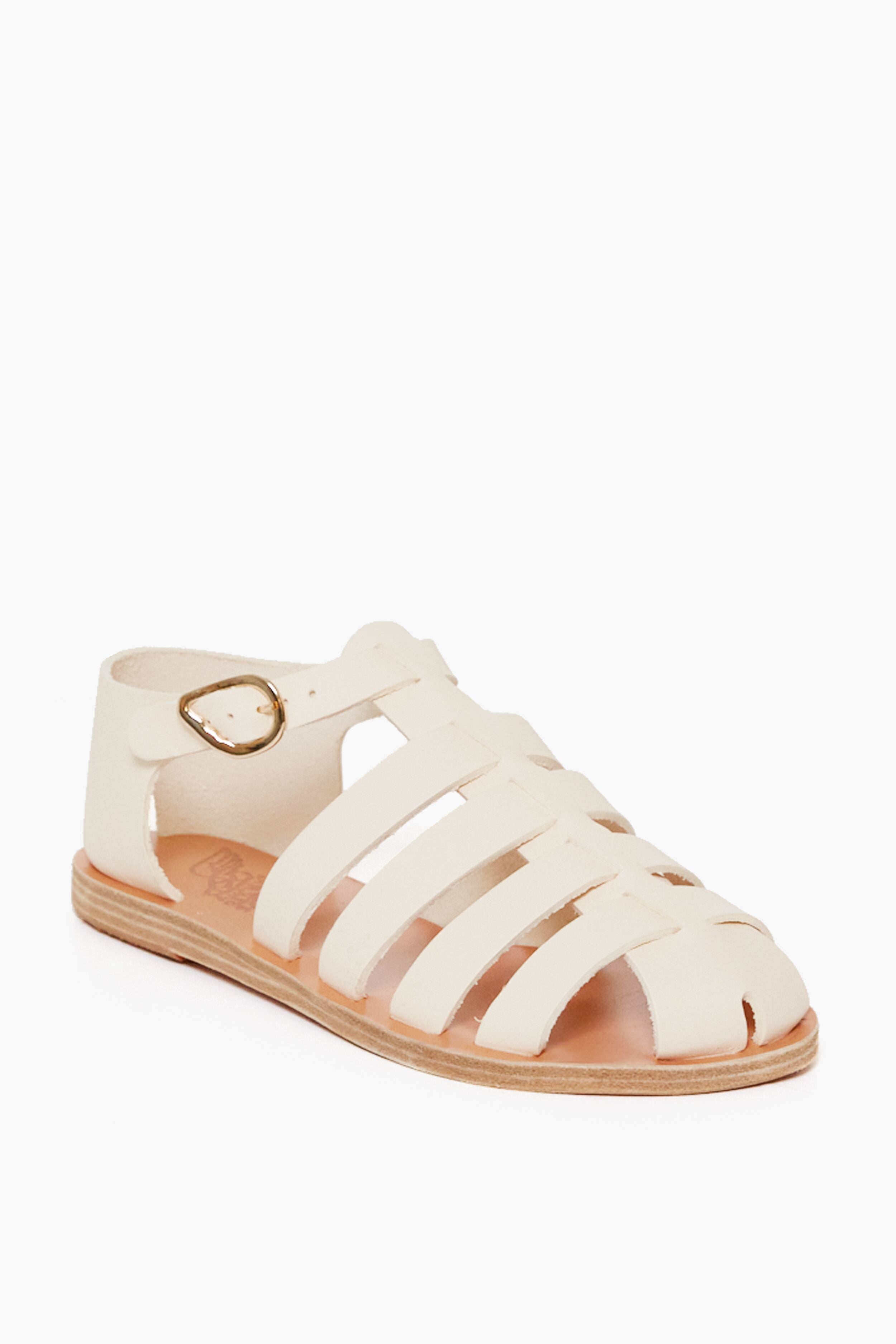 Ancient Greek Sandals White Homeria Sandals