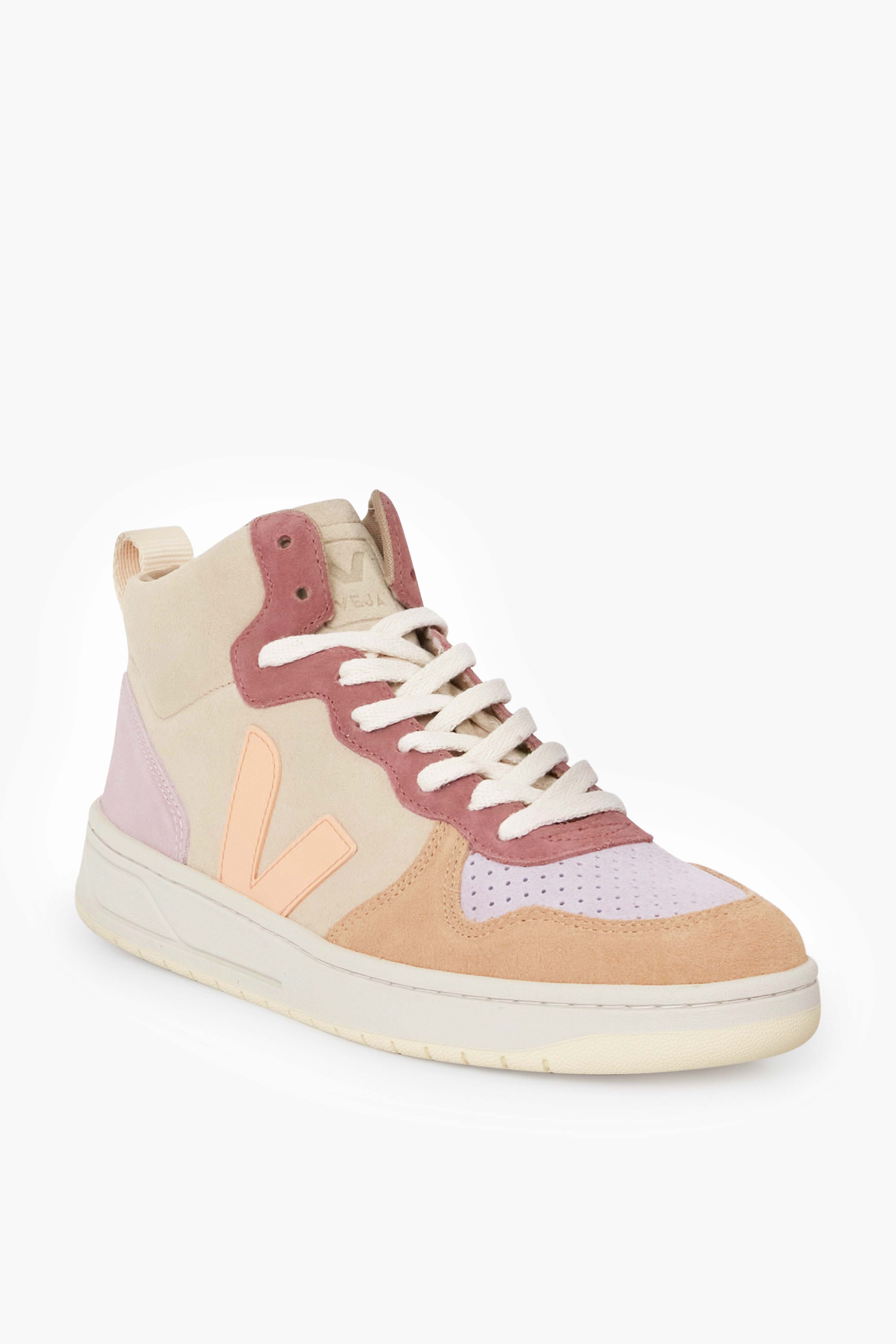 Veja Multicolor Peach V-15 High Top Sneakers
