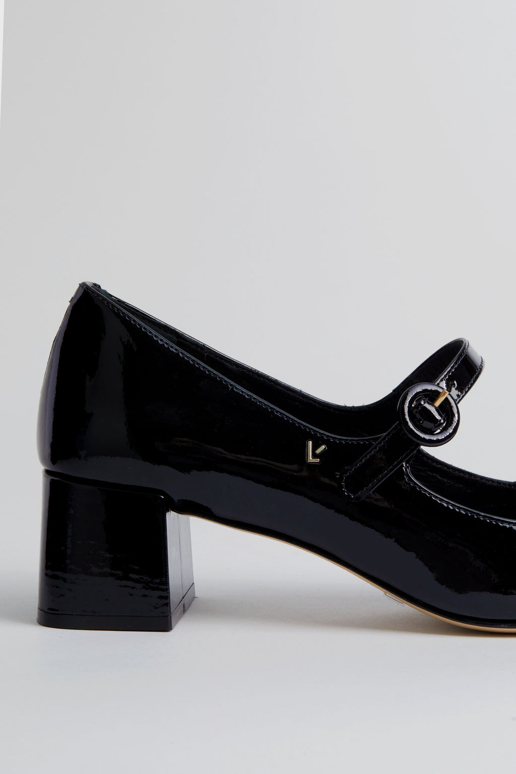  Black Patent Blair Block Pumps