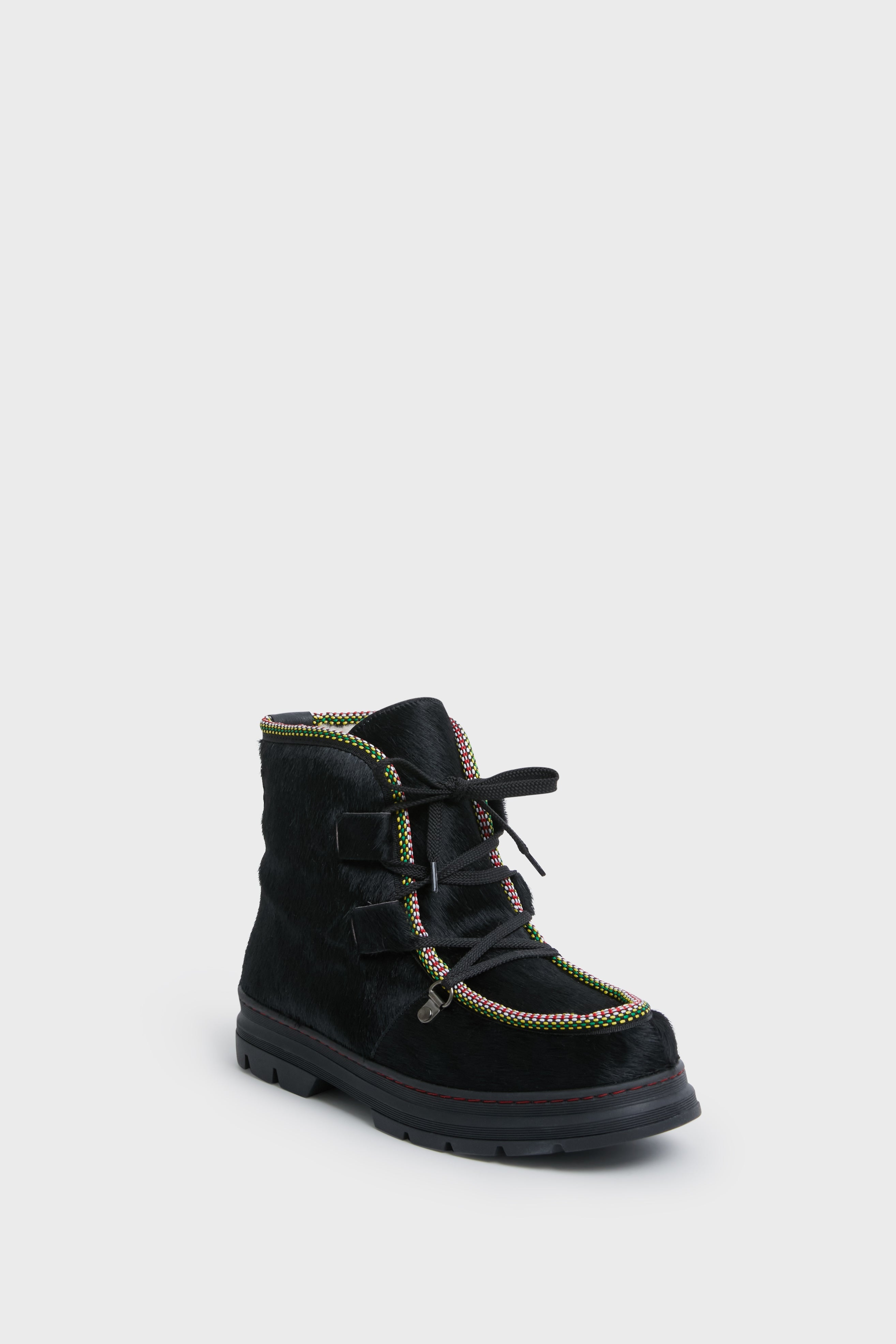  Black Shearling Lined Incredible Pony Boots