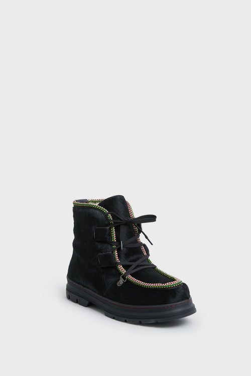  Black Shearling Lined Incredible Pony Boots