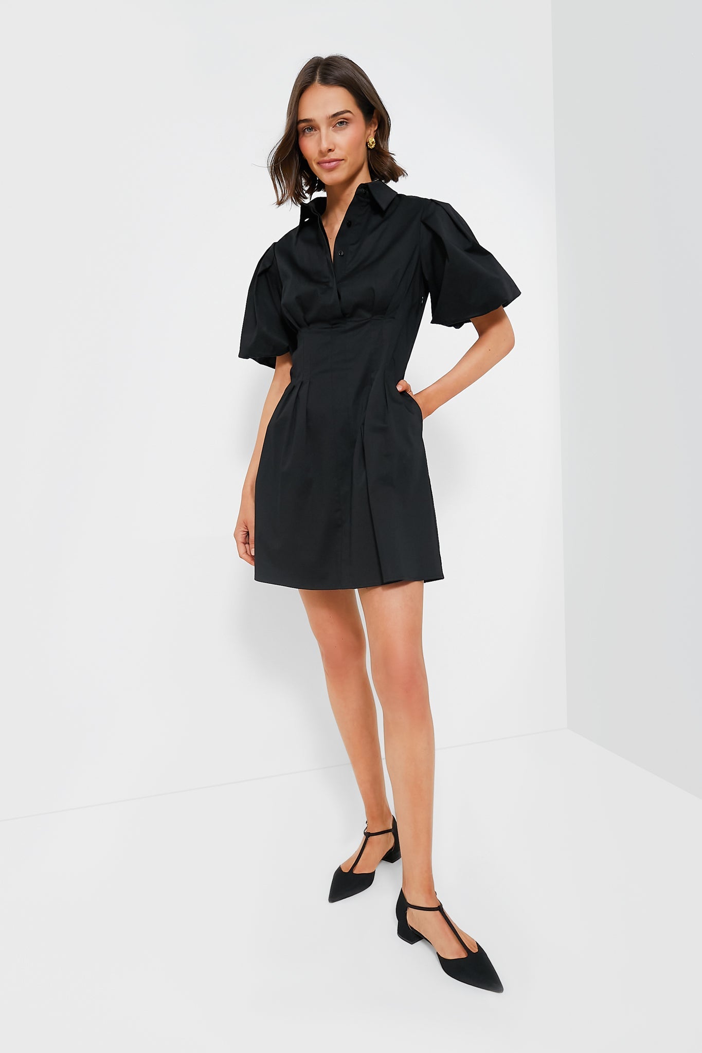  Black Grosgrain Collins Flats