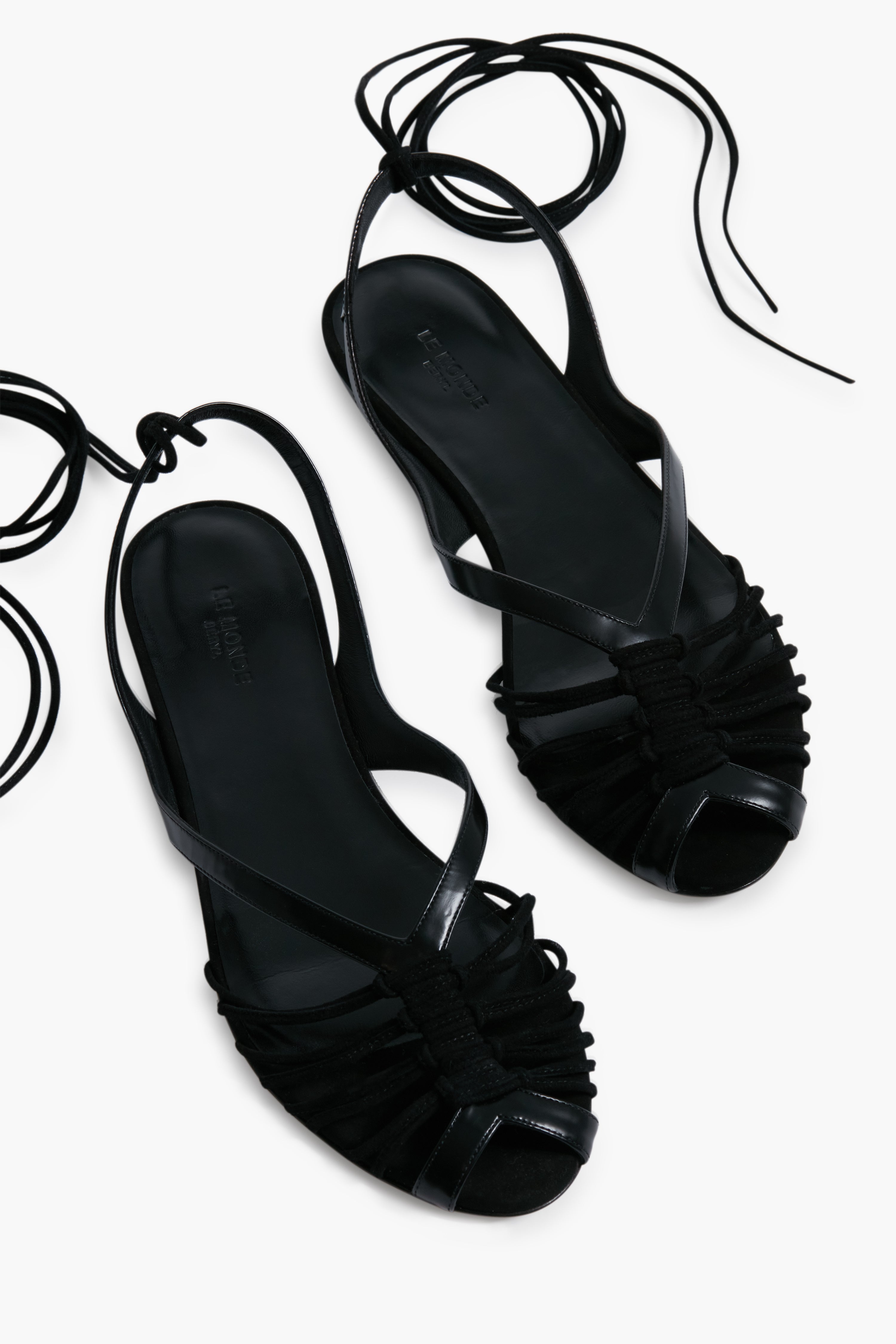  Black Cage Sandals