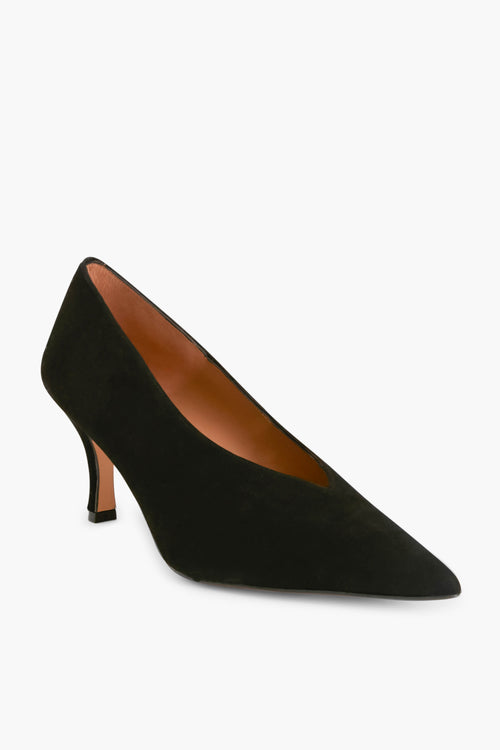  Black Suede Fabienne Heels