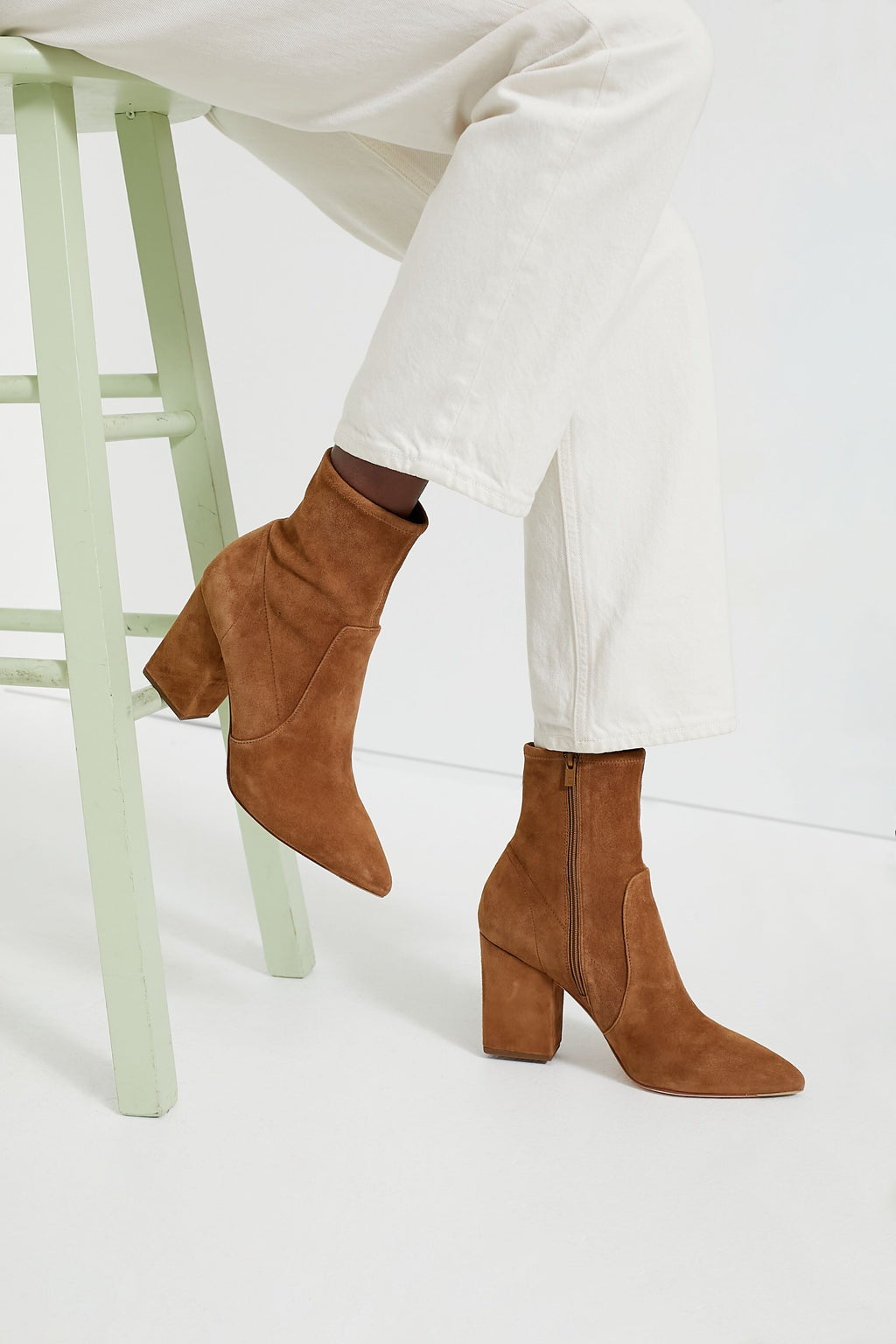 Loeffler Randall Cacao Isla Slim Ankle Booties