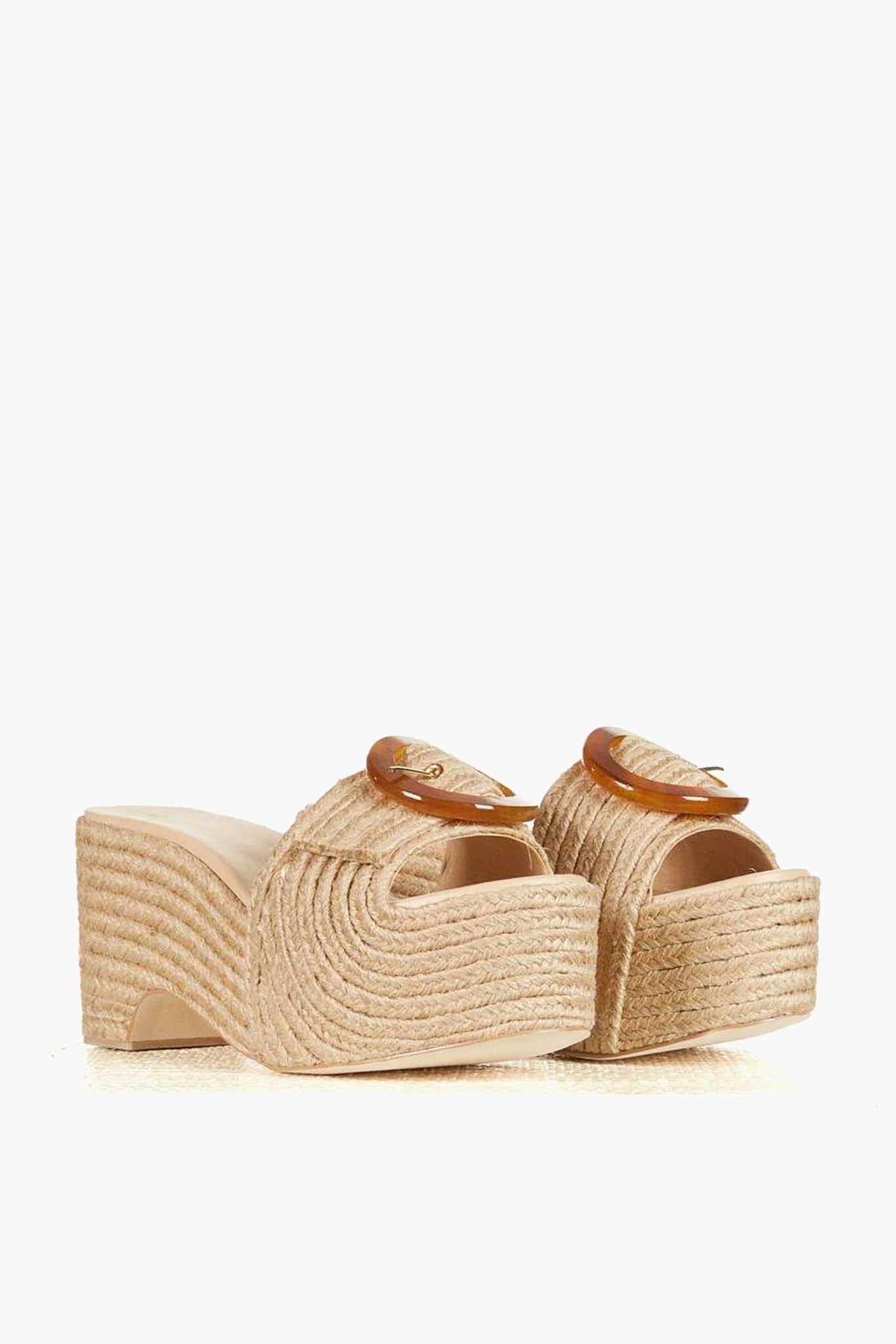 Cult Gaia Natural Cleia Platform Sandal