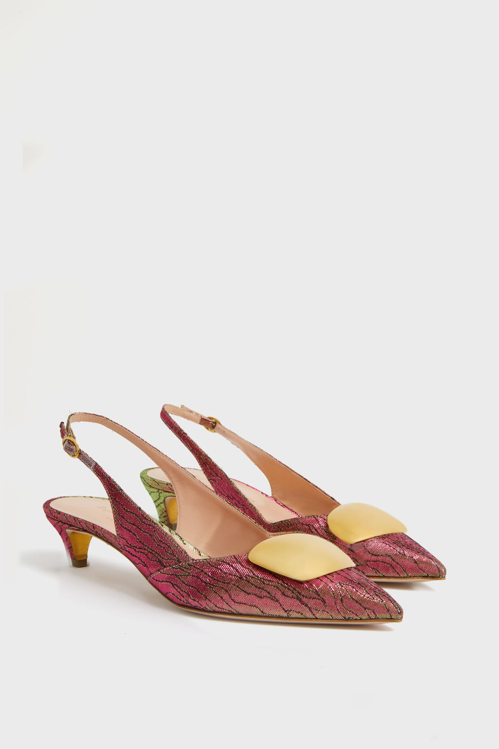  Multi Pink Ocean Lurex Misty Kitten Heels