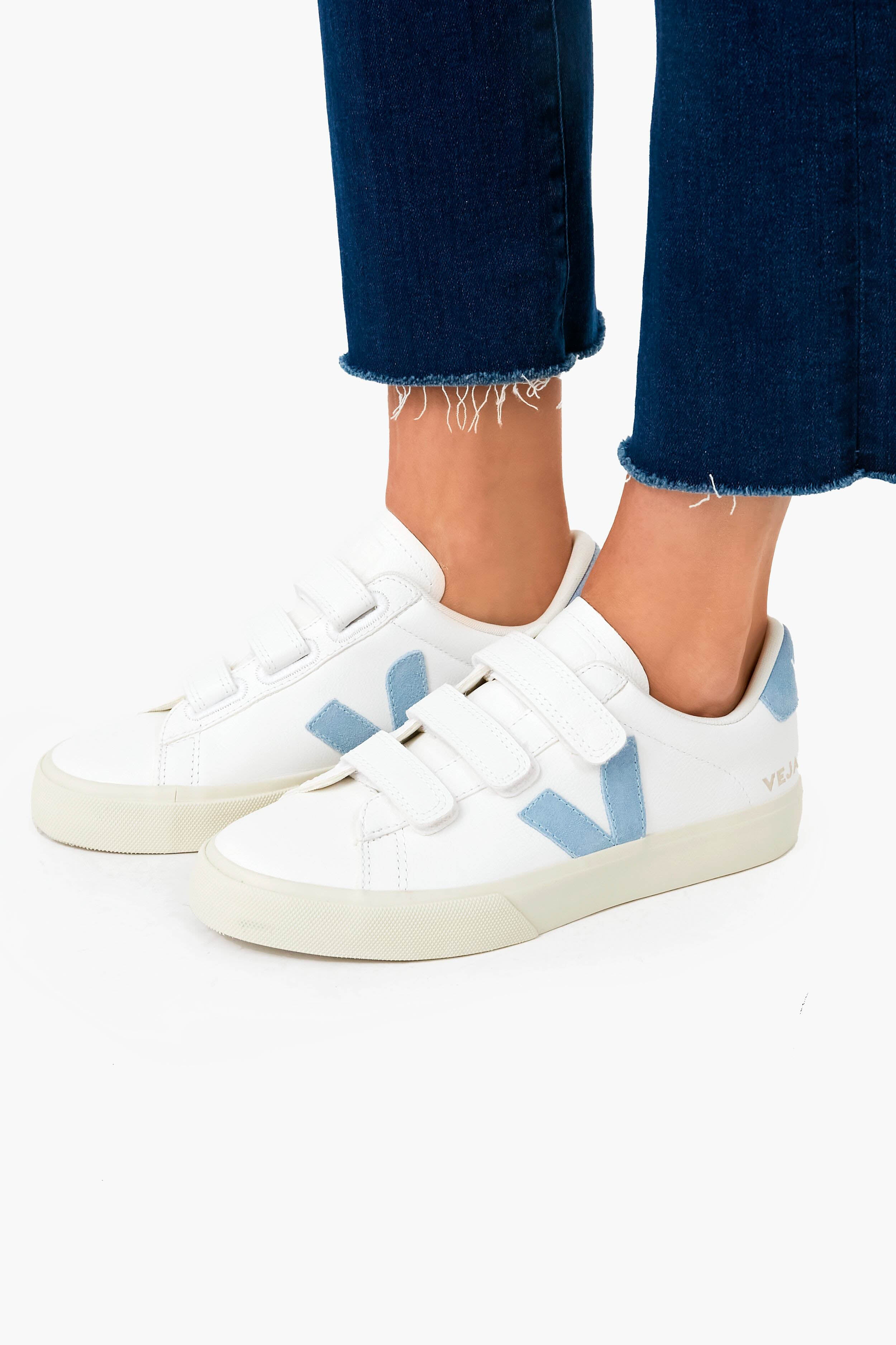 Veja Extra White Steel Blue Recife Logo Sneakers