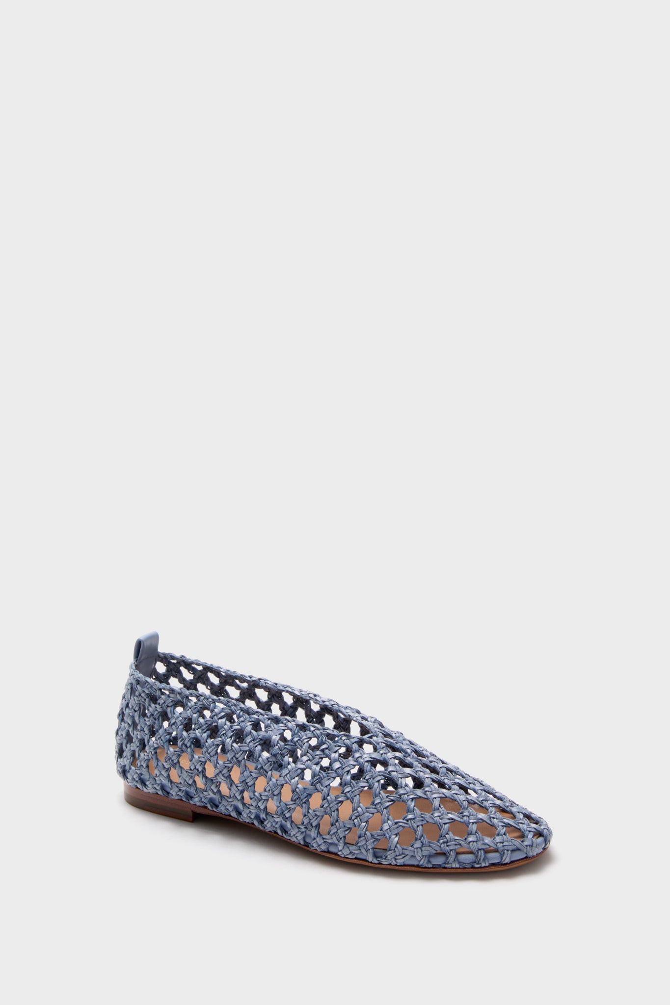 Mansur Gavriel Blue Woven Ballerina
