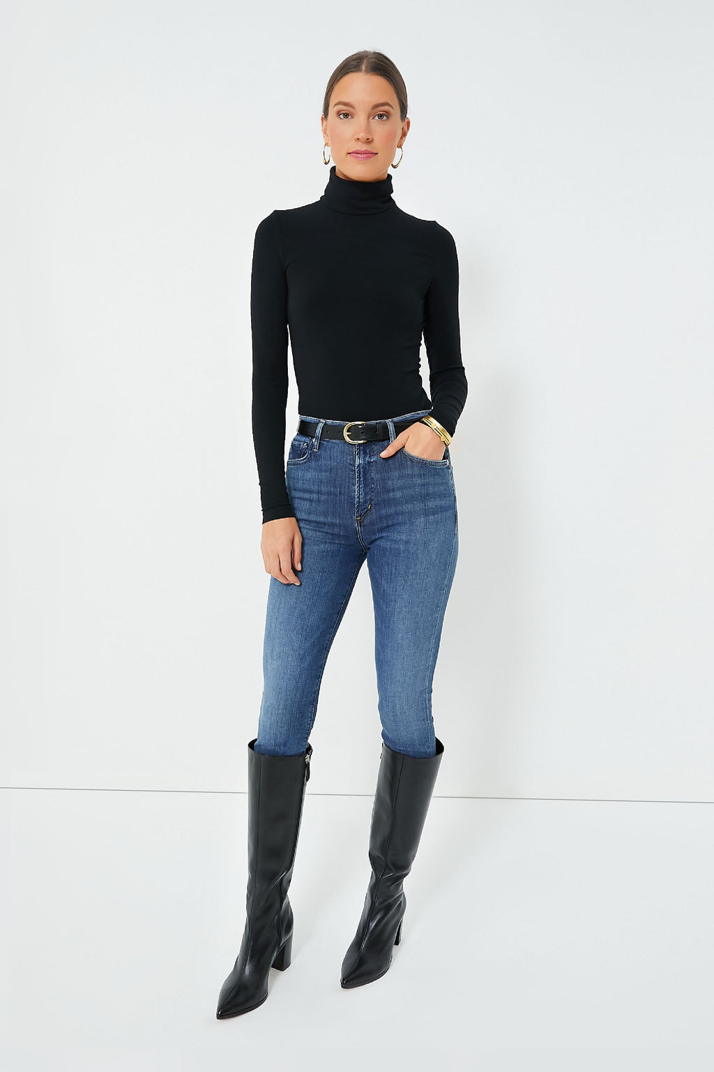 Schutz Black Mikki Up Boots