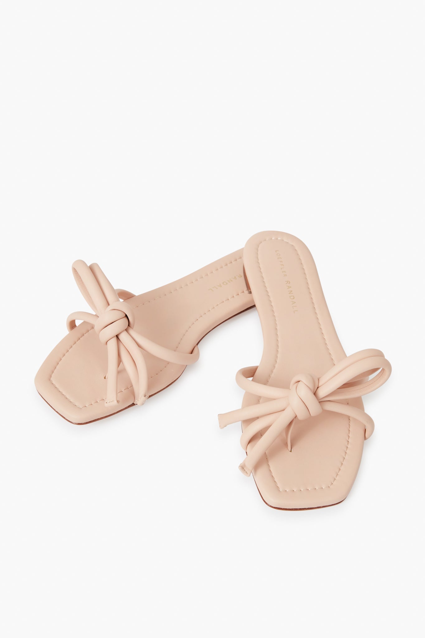 Loeffler Randall Ballet Hadley Leather Bow Flat Sandals